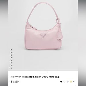 Prada Nylon 2000 Re-Edition Bag- Pink